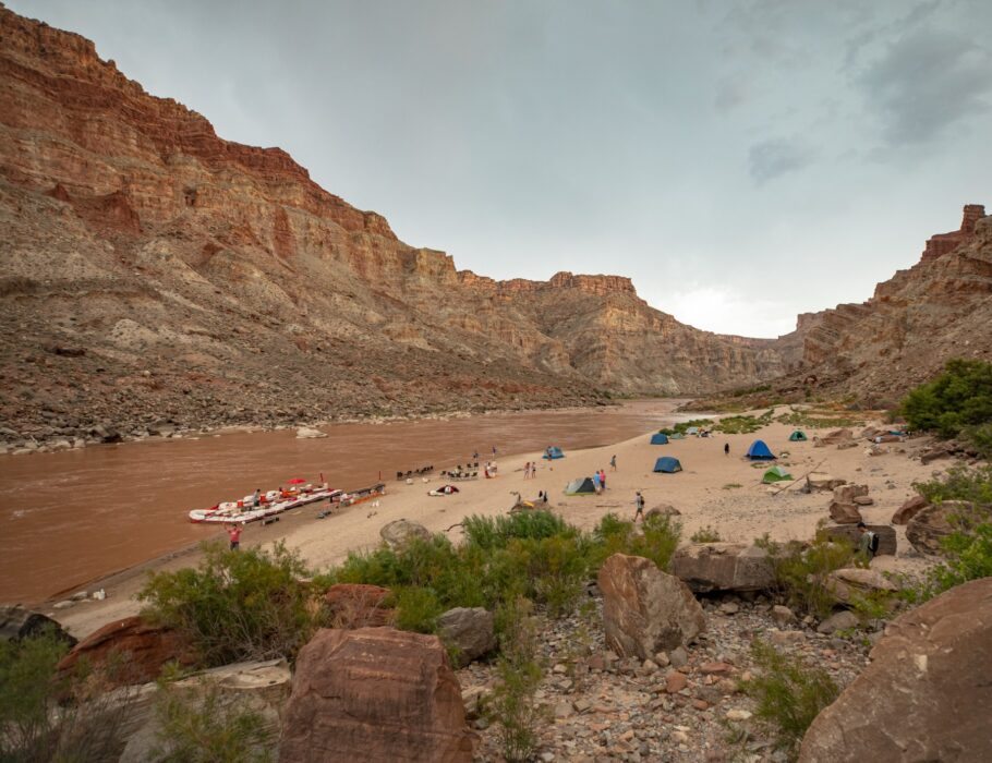 campsite on the Colorado River in Cataract Canyon