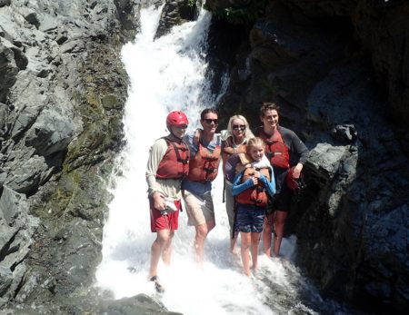 Private Rafting Group at Rogue River Waterfall