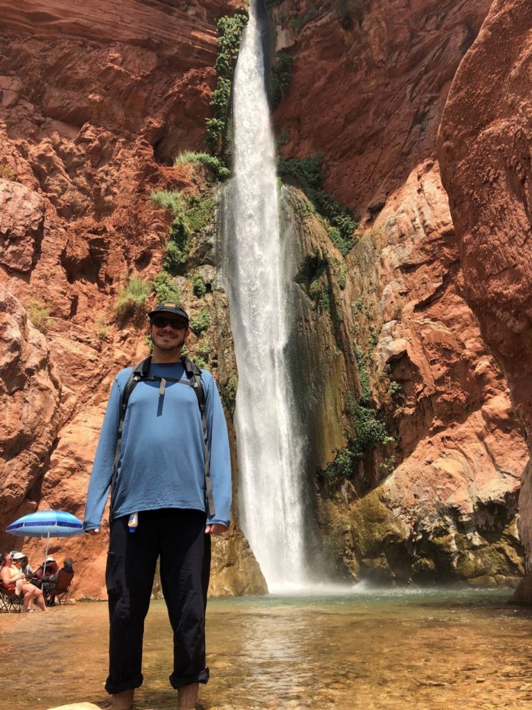 clint in front of Deer Creek Falls - Grand Canyon