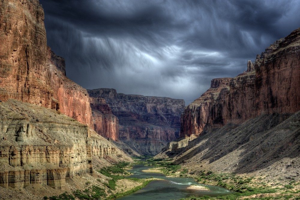 Cloudy sky above Grand Canyon