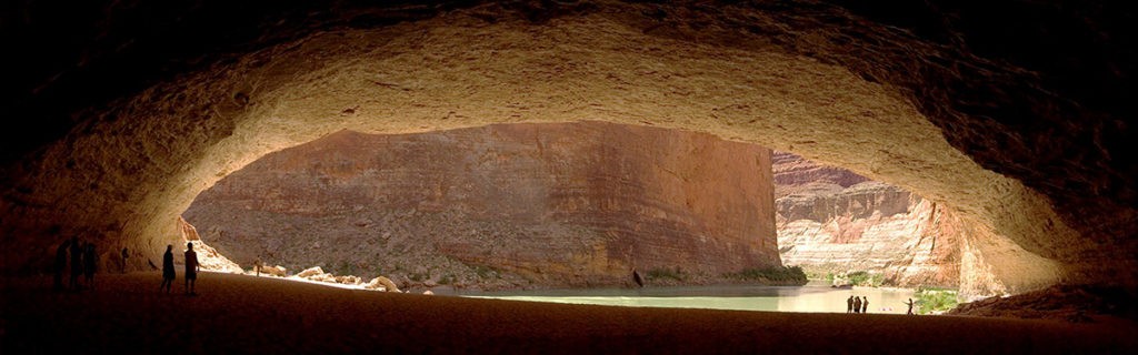 photograph of Redwall Cavern and the Colorado River
