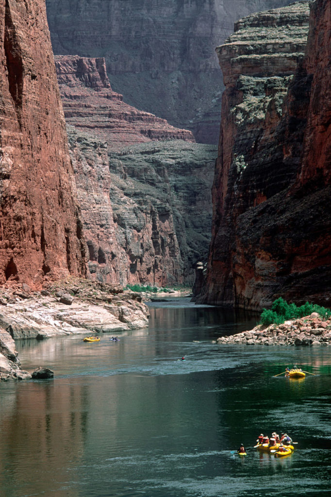 photography of Grand Canyon rafts in Marble Canyon
