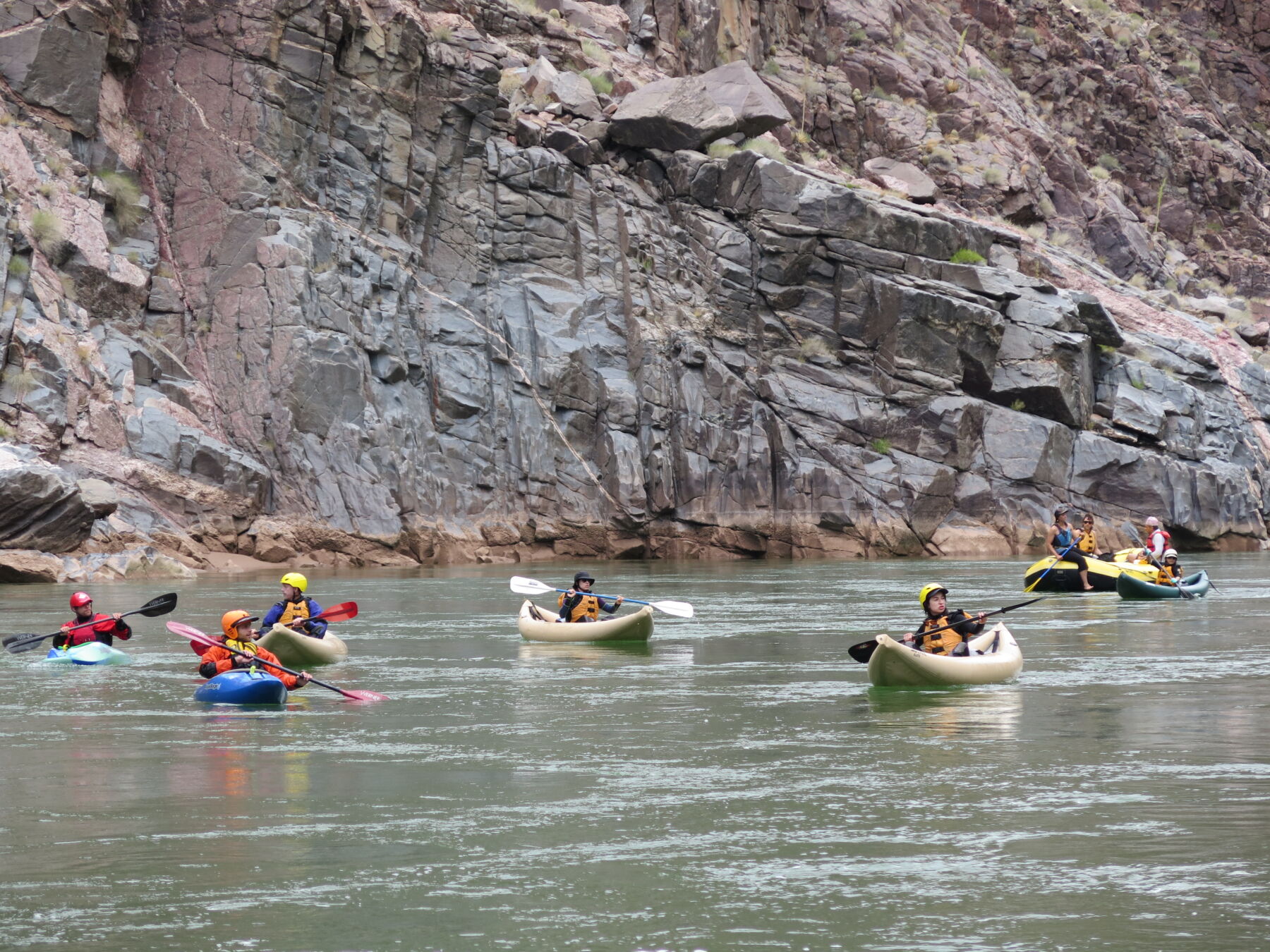 adventurers on a Rivers & Oceans Grand Canyon rafting trip